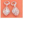 Fashion Women Jewelry Silver Hollow Out CZ Hoop Studs Earrings Ht0023