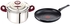 Tefal Clipso Precision Pressure Cooker 10L With Cook N Clean Frypan Multicolour 24cm