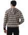 Kady Cotton Two-Tone Striped Zip-up Hooded Unisex Jacket - Beige and Black, XL