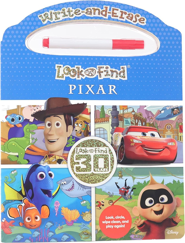 Disney Pixar Toy Story, Cars, and More! – Write-and-Erase Look and Find Wipe Clean Board – PI Kids