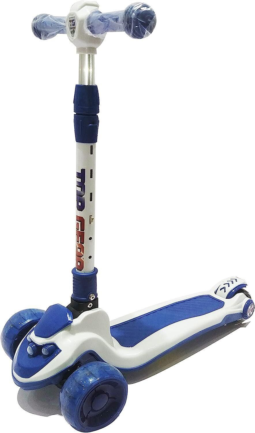 Top Gear Kick Scooter 670 For Kids, Toddler Scooter For Ages 3-5, Music &amp; Light Kids Kick Scooter With Foldable, 3 Wheels Scooter (Blue)