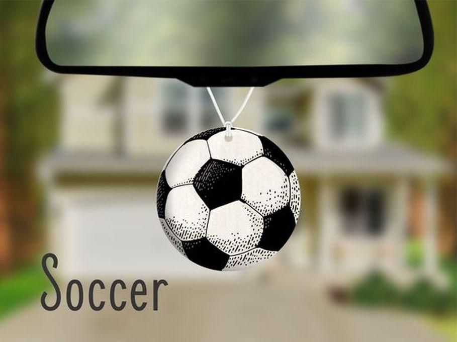 Soccer Ball Car Air Freshener+ Hang Net