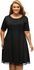 Black Mixed Materials Special Occasion Dress For Women