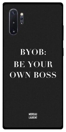 غطاء حماية واقٍ لهاتف سامسونج نوت 10 برو مطبوع بعبارة "Be Your Own Boss"