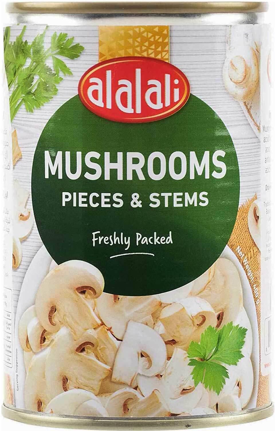 Al Alali large sliced mushroom (pieces and stems) 400g