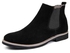 Fashion Mens Casual Slip On Ankle Boots - Black