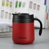 Stainless Steel Vacuum-Insulated Mug Splash-Proof Lid, Red