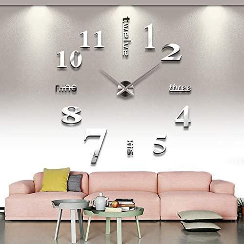 Large Diy Quartz 3d Wall Clock Acrylic for Home/Office