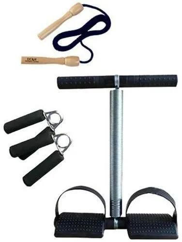 Tummy Trimmer plus FREE skipping rope and Hand grip black