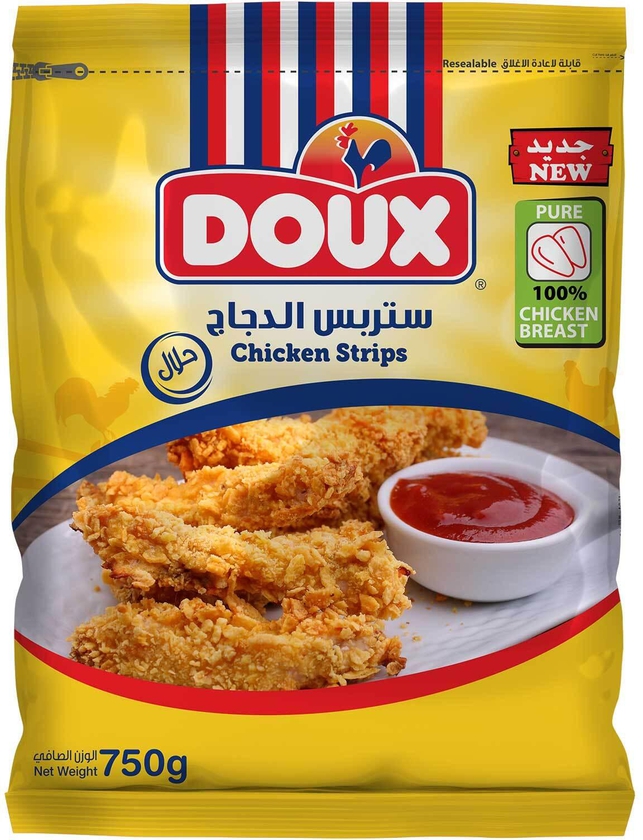 Doux chicken strips regular 750g