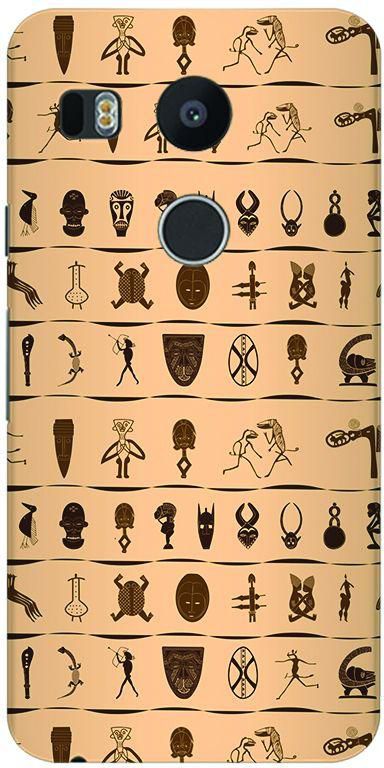 Stylizedd Google Nexus 5X Slim Snap Case Cover Matte Finish - Tribal Hieroglyphics