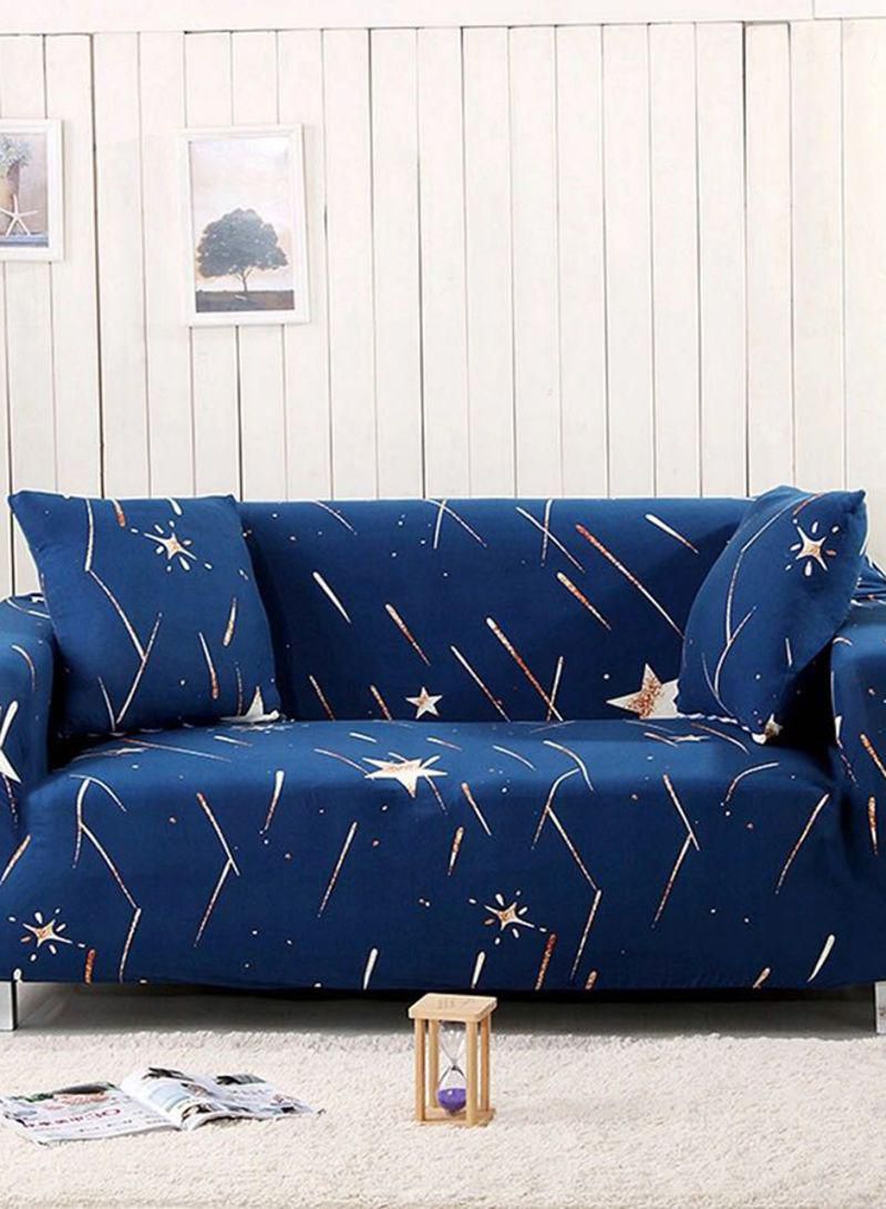 4-Seater Star Design Sofa Cover Blue 230x300 centimeter