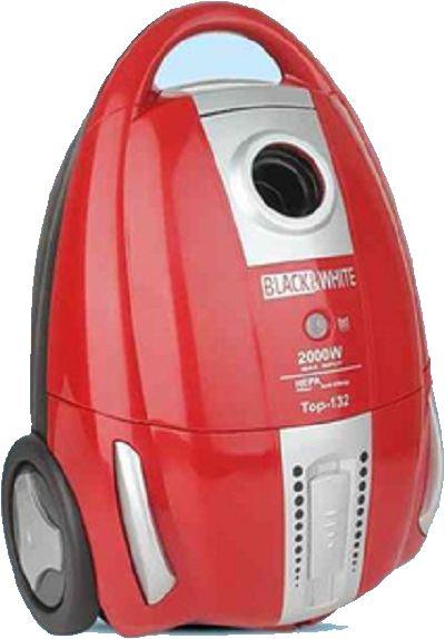 Black and White Vacuum Cleaner, 2000 Watt, Red - Top-132