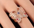 LZESHINE 18k Rose Gold Plated Austrian Crystal 9USA Ring Ri-HQ1007-A