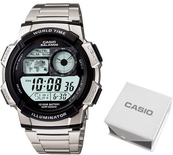 casio digital watch with world time