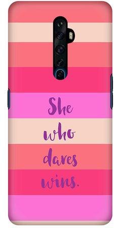 Slim Snap Basic Series Anti-Scratch Customized Mobile Case Cover For Oppo Reno2 She who dares wins