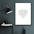 Generic Heart Picture Black Frame - 40 X 30 Cm