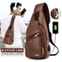3 Layers PU Leather Crossbody Chest / Shoulder Bag