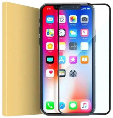 Tempered Glass Screen Protector Film For Apple iPhone Xs Max Black/Clear