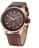 Curren Brown Dial Brown Case Leather Band Watch