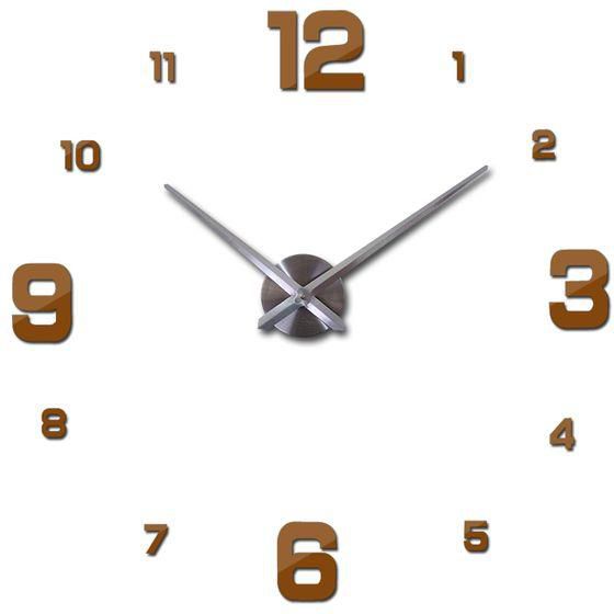 Generic (Chocolate)large Wall Clock Watch 3d Wall Clocks De Pared Home Decoration 3d Wa