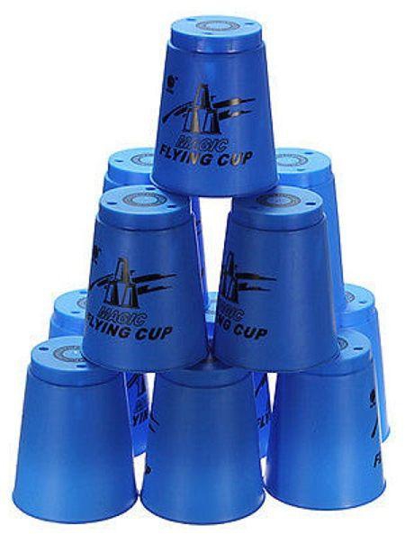 12Pcs Sport Flying Stacking Set Speed Stacks Rapid Luminous Cups blue