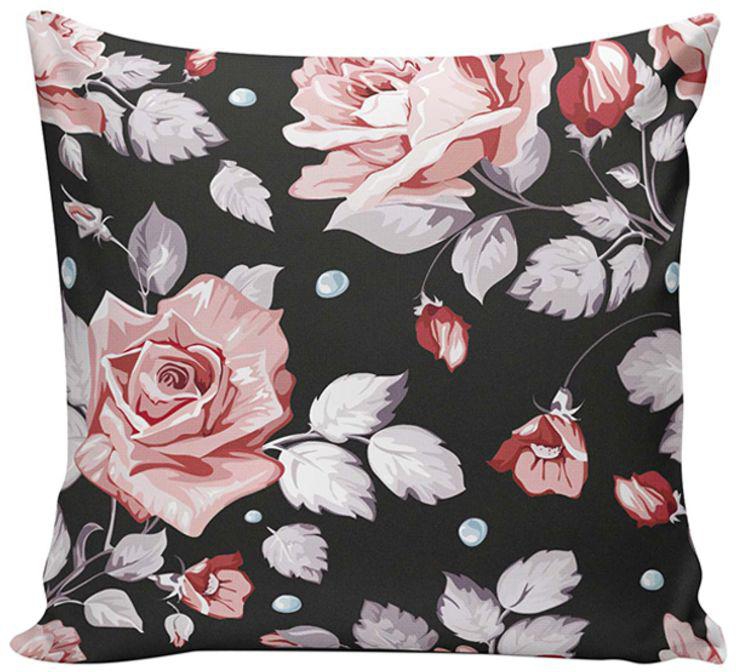 Decorative Cushion Black/White/Pink 45x45 centimeter