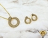 3Diamonds Jewelry Set Gold Plated Zircon Stones