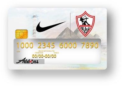 Zamalek SC #1 Window Debit Or Credit Card Skin Sticker (Small Chip)