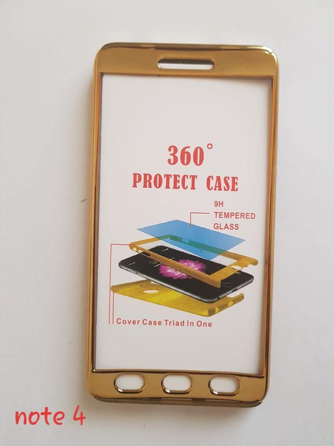 Mirror 360" Case + Glass Screen Protector Xiaomi note 4 -Gold