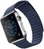 Apple Watch Series 1 - 42mm Silver Stainless Steel Case with Midnight Blue Leather Loop, MLFC2AE/A