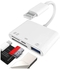 Camera Micro SD TF Memory Card Reader Lightning Male to USB3.0 Female Adapter OTG Cable for Apple iPhone 11 12 Mini max pro xs xr x se2 7 8plus Ipad air A Connector Flash Stick Drive Splitter