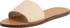 Beige Faux Leather Slippers for Women