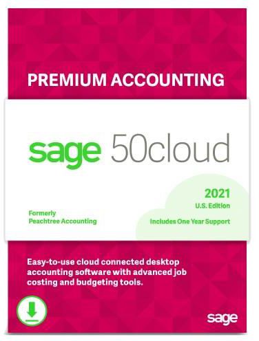 Sage 50 Premium Accounting Software 2021 License
