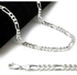 Necklace & Bracelet Italian Design For Men Chain Silver Plated Unisex