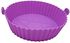 Silicone Air Fryer Liners, 6.3'' Round Reusable Air Fryer Silicone Bowls Pots Basket Covers (Purple)
