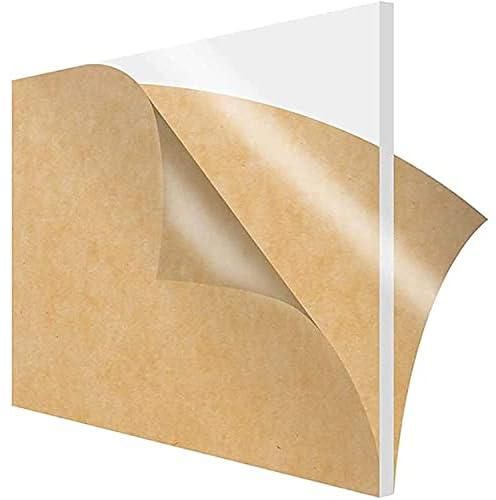 بيفسينول ايه ورقة اكريليك مصبوبة مع ورق واقي للافتات ومشاريع العرض التي تصنعها بنفسك (شفاف A1، 841 × 594 ملم، 5 ملم، عبوة من قطعتين)