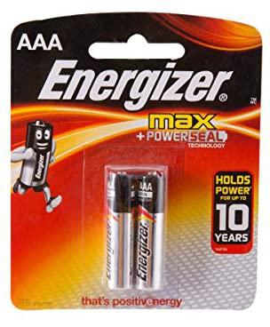 Energizer Max Alkaline AAA Batteries Pack of 2 - 1.5V