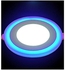 Led Pop Panel Light Round Double Light White And Blue 12w