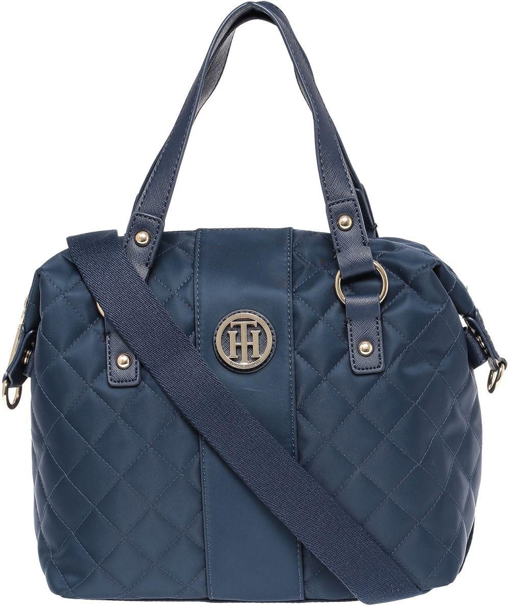تومي هيلفيغر حقيبة نايلون للنساء-كحلي - حقائب بتصميم الاحزمة