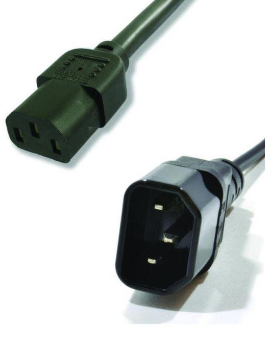 Golden 1.5M Power Extension Cable With 3 Conductors - Black