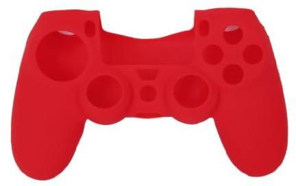 Microware Silicone Protective Skin Case Cover for Sony PlayStation 4 PS4 Controller - Red