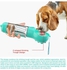 Outdoor Portable Pet Travel Water Bottle With Food Container Blue/Silver 32.7 x 9.7cm