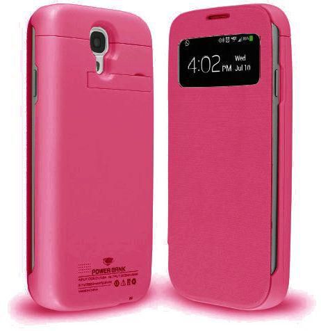 Samsung Galaxy S4 S Iv I9500 Backup Battery Power Case Flip Cover Stand (pn-0)