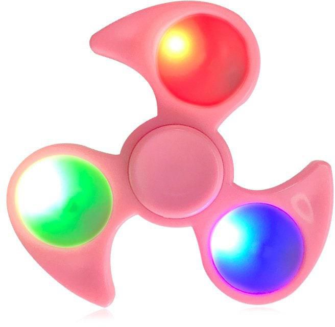Anti-Stress Toy Fidget Spinner with Colorful Flashing LED Lights
