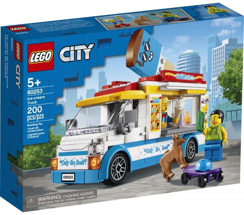 LEGO® 60253 City Great Vehicles Ice-Cream Truck Toy with Skater and Dog Figure