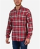 Town Team Plaided Chest Pocket Long Sleeves Shirt - Red