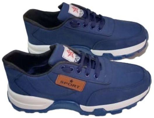 Sportive Lace-Up Sneakers For Men - Navy Blue