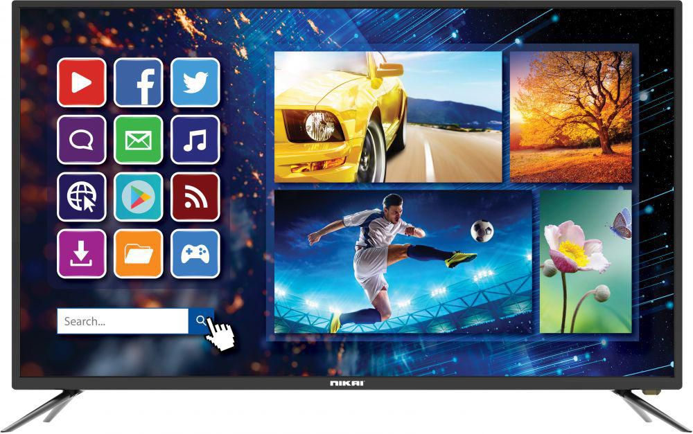 Nikai 4K Ultra HD Smart LED TV, 50 Inch, Black - NE50SUHD