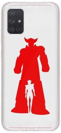 Grendizer Full Print Flexible Case Cover For Samsung Galaxy A51 Red/White